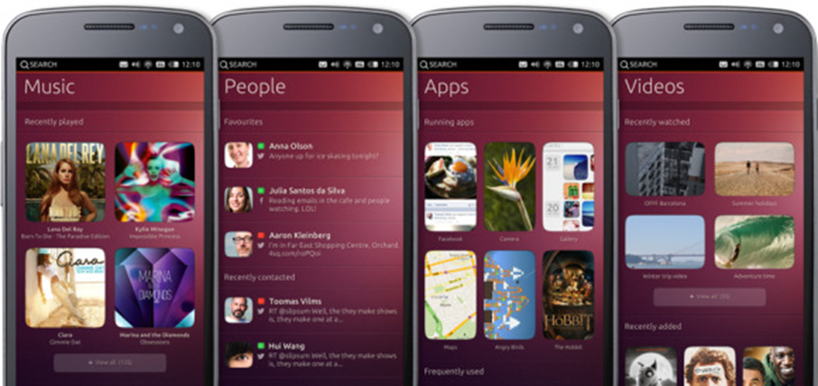 L’interface de Ubuntu Phone OS